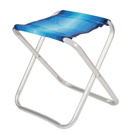 Banqueta Camping De Aluminio Tela Rafia Plegable Mor 2120