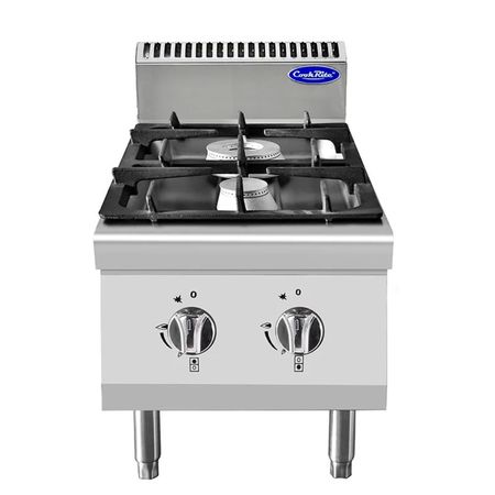 Anafe A Gas Modular Industrial Cookrite 2 Hornallas 40 Cm Plateado