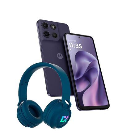 Combo Moto G17 256GB 4GB RAM Evening Blue + Auriculares Dekkin Vincha