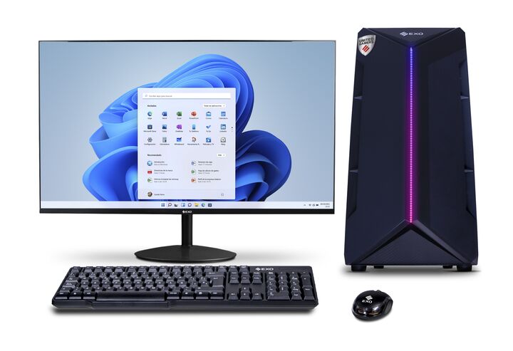 PC EXO United Gamer A4-RZ87 Monitor 24" AMD Ryzen 5 Ram 16gb Ssd 480gb RTX3050 6G W11 Color negro - Vista 4