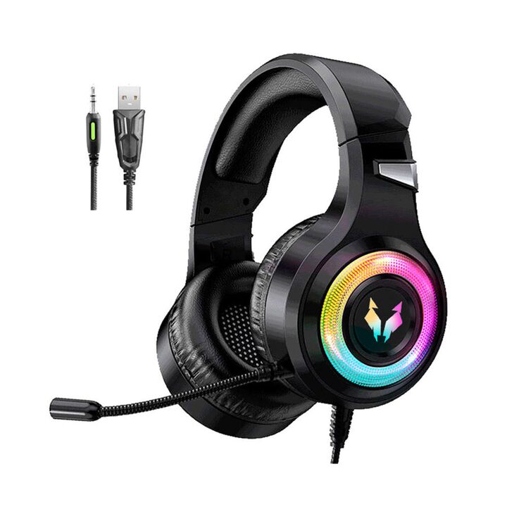 Auriculares Gamer Alpha A9000 Play Micrófono Luz RGB Cancelación Sonido - Vista 7