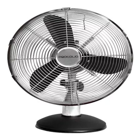 Ventilador Mesa Protalia 12" Cromado Diseño Retro VD16M CR