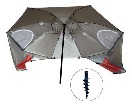 Sombrilla Carpa Playera Rojo Reforzada 2 M
