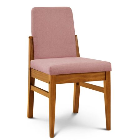 Silla de Comedor Baku Tapizado Sunny Pink lustre Miel Espacity