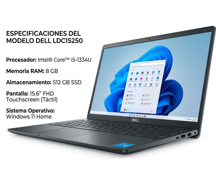 NOTEBOOK DELL INSPIRON 15 I5-1334U/8GB/512GB SSD/15.6" FHD TOUCH WIN11 - Vista 2