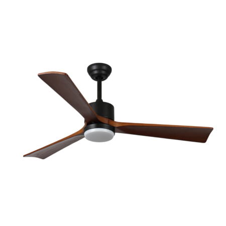 VENTILADOR TECHO ELANVENT - BAHAMAS NEGRO + ASPAS NOGAL