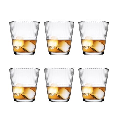 Set x 12 Vaso Vidrio Resistente Templado Tragos 390 cc Pasabahce Sunray