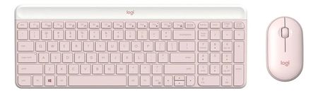 Teclado Mouse Logitech Mk470 Inalambrico Usb Rosa