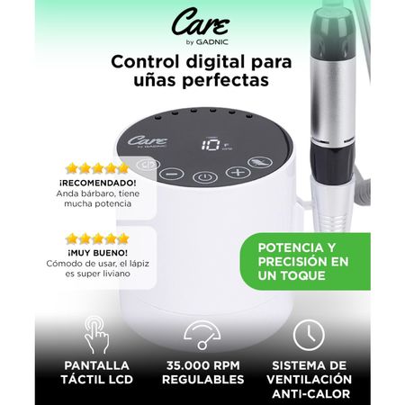 Torno Para Uñas Gadnic con Pantalla Táctil LCD