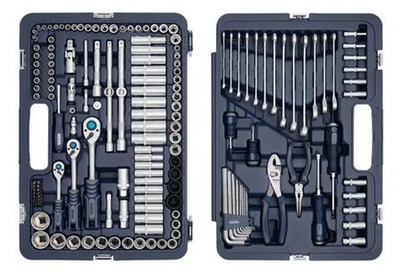 Set de Tubos con Crique y Llaves Bremen Mechaniker 160 Piezas