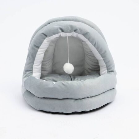 Cama Para Gatos Tipo Cueva Gris Claro Tamaño Pequeño Proline CYCPR117