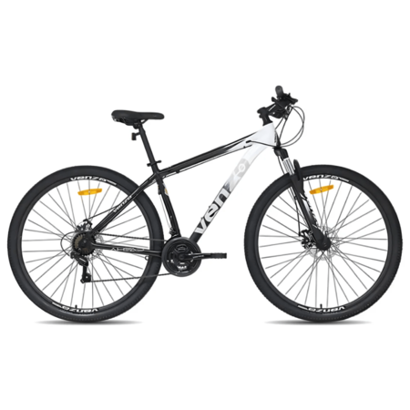 Bicicleta MTB Venzo Ahead R29 21V Negro/Blanco Disco Mec. Talle L