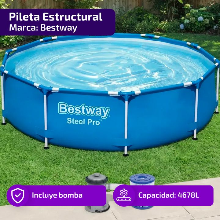 Pileta Bestway Estructural Redonda 4678L + Bomba - Vista 2