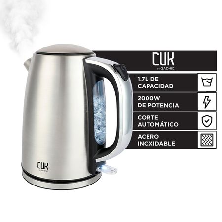 Pava Eléctrica Cuk By Gadnic 1.7L 2000W Acero Inoxidable