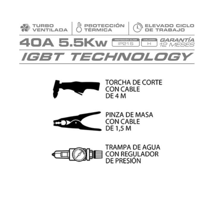 Cortadora de plasma INVERTER de 40 A. DAIHATSU - Vista 3