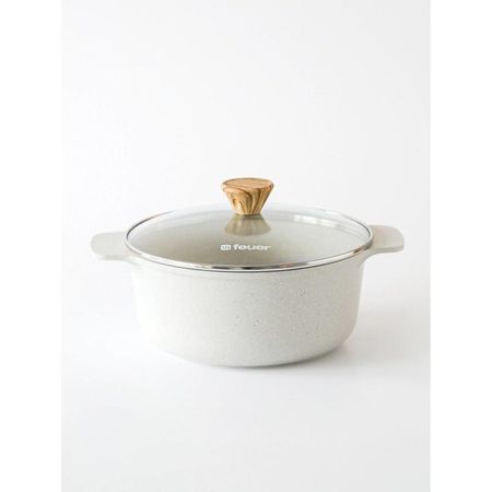 Cacerola Feuer Essential Granite con Tapa Beige 24 cm
