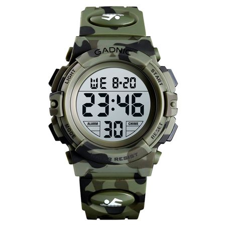 Reloj Digital Para Niños Verde Gadnic Deportivo Resistente Al Agua