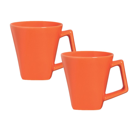 Mini Quartier - Set X 2 Jarros Mug 220 Cc Naranja Oxford