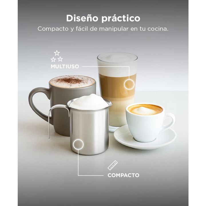 Jarra Espumador de leche Gadnic Miliki acero inoxidable 400ml - Vista 3