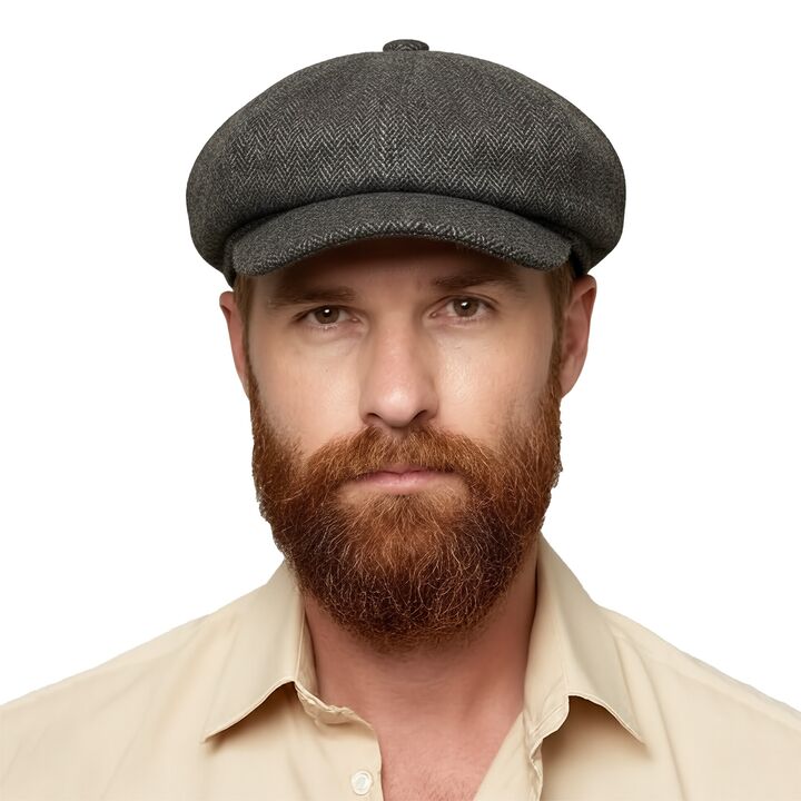 BOINA PEAKY BLINDERS NEGRA Y GRIS - Vista 1