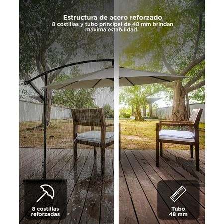 Sombrilla con Base Regulable con Criquet + FPS