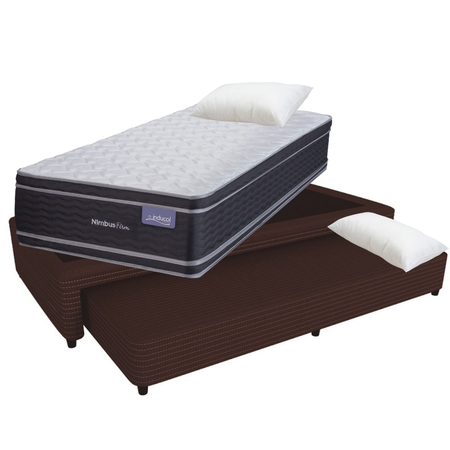 Colchón + Carricama Tejido Choco 1 1/2 Plazas Espuma Inducol Nimbus Firm 90x190x26 120kg