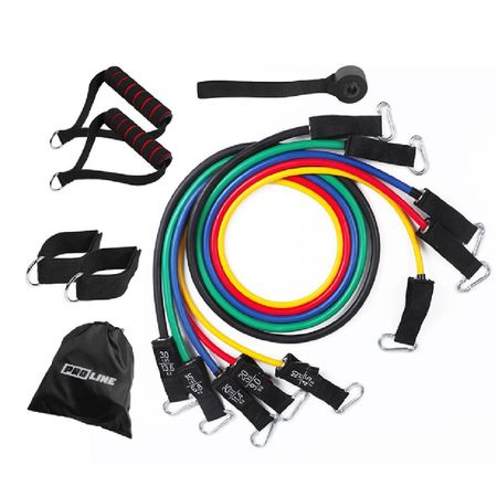 Kit De 5 Elasticos De Resistencia y Entrenamiento + Accesorios G8SETKIT