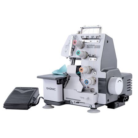 Máquina de Coser Overlock Gadnic Semi Industrial 4 y 3 Hilos Luz Led Pedal 1000 Ppm