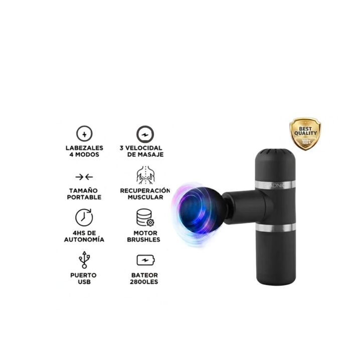 PISTOLA MINI MASAJEADORA GADNIC (C:NEGRO MASAJ060) - Vista 2