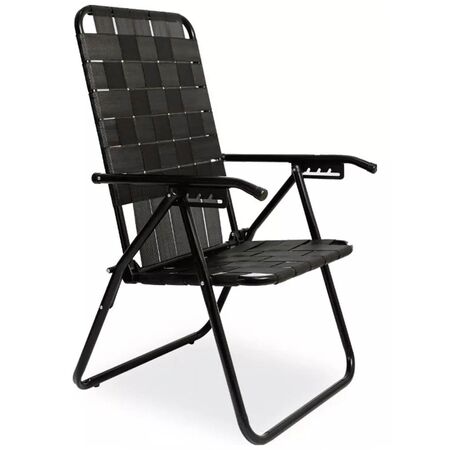 REPOSERA SILLON NEGRA DE ALUMINIO 5 POSICIONES
