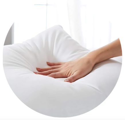 Almohada naturis Fiberball 70x45 microfibra, faja y bordado