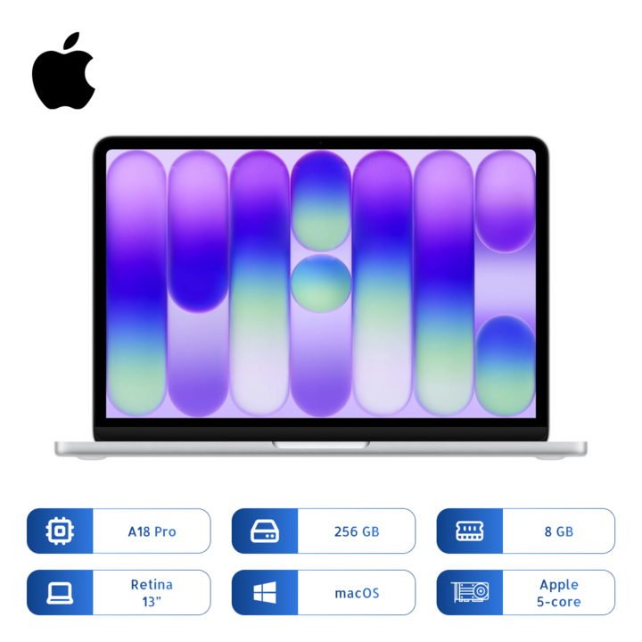 Apple Macbook Neo 2026 A18 Pro 256gb Ssd 8gb 13 Pulg Silver - Vista 1