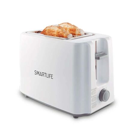 TOSTADORA ELECTRICA BLANCA SMARTLIFE CON RECOGE MIGA 750 W