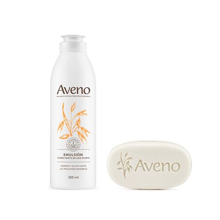 Jabon Aveno 120 Gr Emulsion 250 Ml Piel Sensible Combo