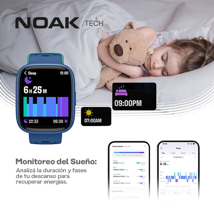 Reloj Inteligente Smartwatch Noak Negro y Auriculares Unicornio Niños Havit Rosa - Vista 5