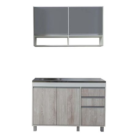 COMBO MODERNO DE BAJO MESADA Y ALACENA 1.20 M SORRENTO