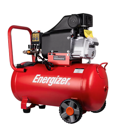 Compresor De Aire Electrico Energizer Ezc50d 50lts + Kit Rojo Monofásica
