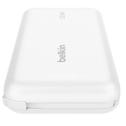 Power Bank Belkin with 20W PD + Integrated USB-C Cable 10K Blanco - Vista 5
