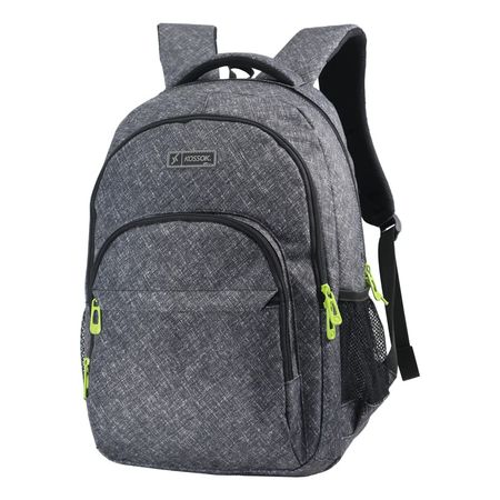 Mochila Kossok Piem - Gran Capacidad - Urbana - Super Reforz Gris jaspeado Rayado