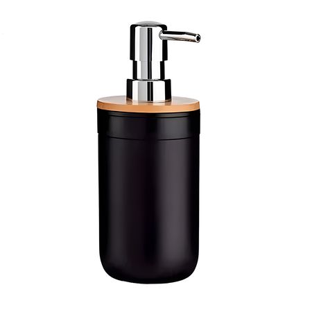 Dispenser de Jabón Liquido Negro Gadnic Dosificador Bamboo
