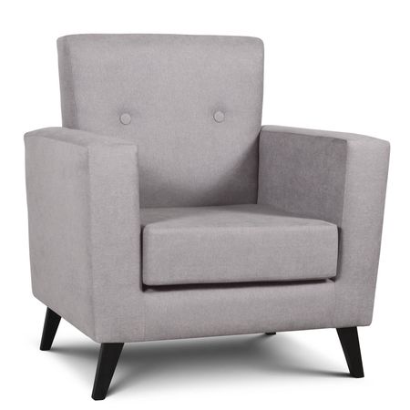 Sillon 1 Cuerpo Escandinavo Enrique Espacity Tela Sunny Perla Antimanchas