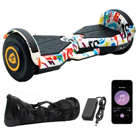 Patineta Eléctrica Gadnic Hoverboard Blth 8 Pulgadas Blanco