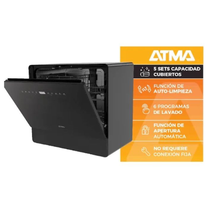 LAVAVAJILLA ATMA LLJ05N SOBRE MESADA 5CUB NGO - Vista 1