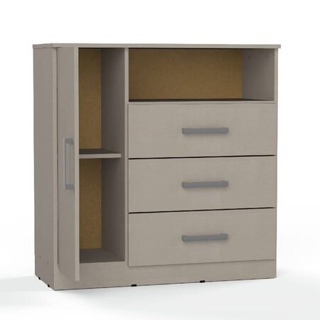 COMODA ORLANDI AB 77 BAHIA - ABEDUL, 3 CAJONES, 1 PUERTA