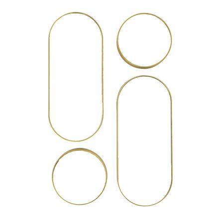 Set de 4 Espejos Decorativos Redondos y Ovalados HD0110