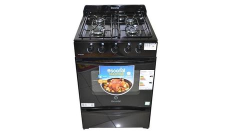 COCINA ESCORIAL CANDOR NEGRA GAS NATURAL 50CM