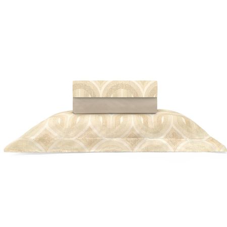 Juego de Sábanas de 150 hilos Casual 1 plaza Hungría Baige