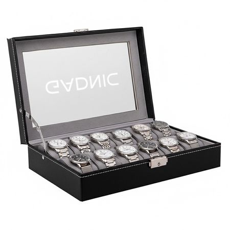 Estuche Organizador Gadnic de 12 Relojes Con Bisagra de Metal