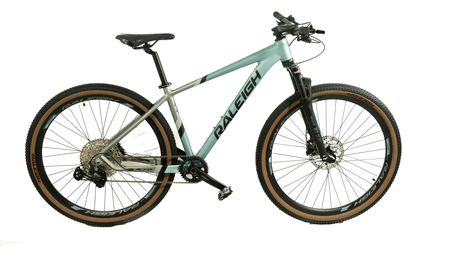 Bicicleta Raleigh Mojave 7.0_Talle: 17"/M _ Celeste/Gris /Cuadro de Aluminio/12Vel Shimano/MonoPlato/ Rodado 29 / Línea 2026.