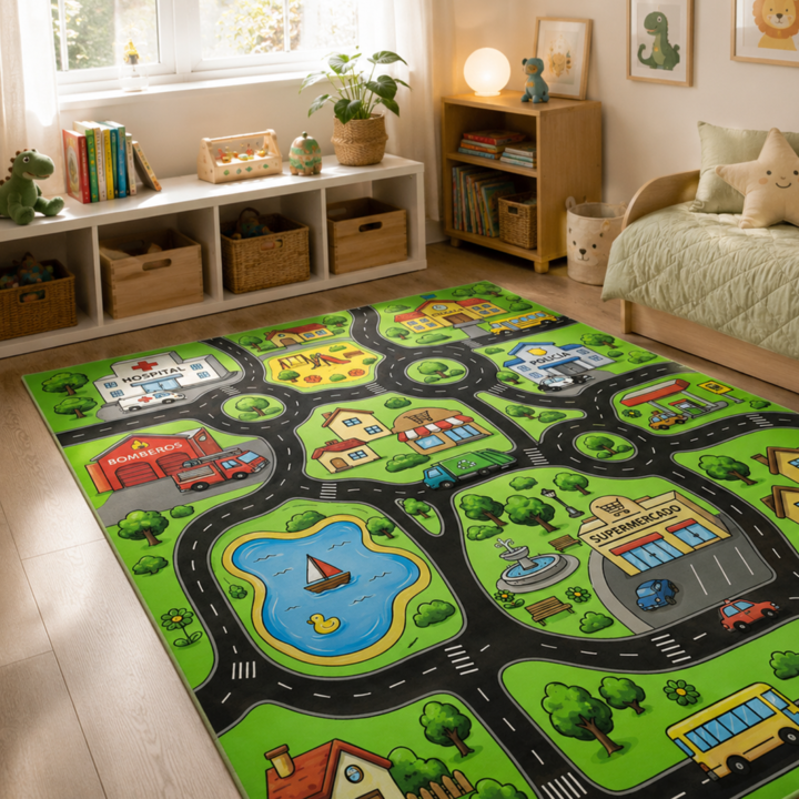Alfombra Vinílica Infantil Pista Ciudad Niños Shade Master - Vista 3